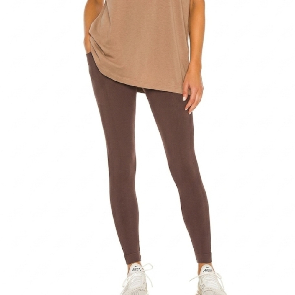 Set Active SculptFlex Seamless Leggings Size Large Mauve Brown